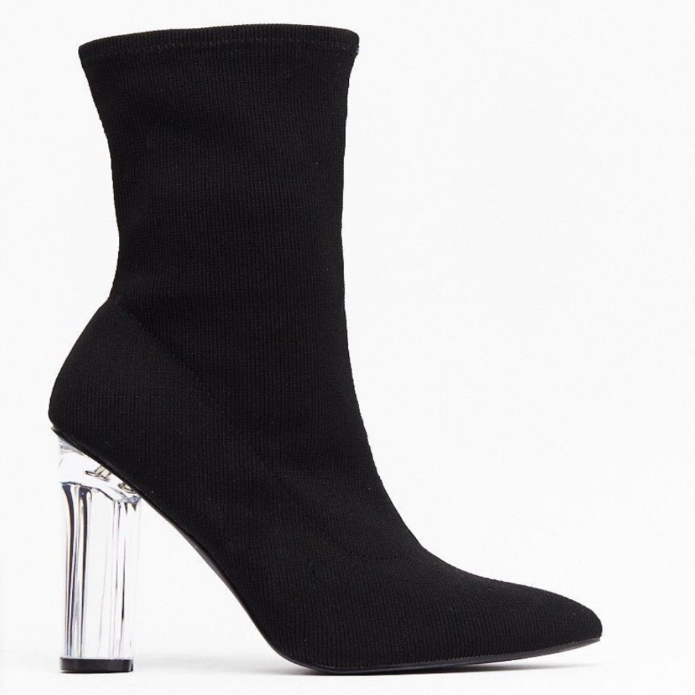 Knit high ankle socks boot